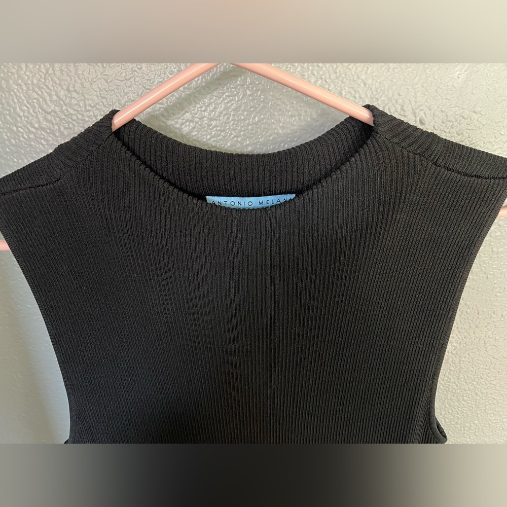 ANTONIO MELANI Black Midi Dress